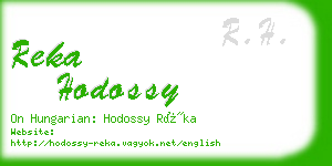 reka hodossy business card